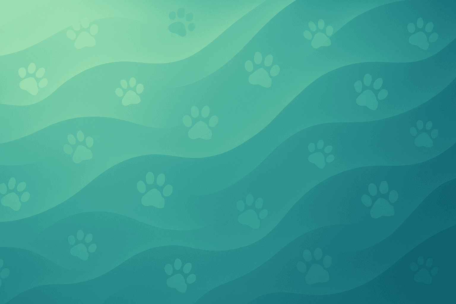 Abstract green and blue gradient with paw prints